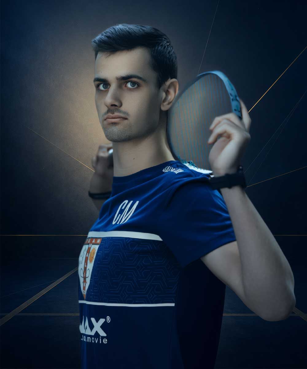 Male squash player