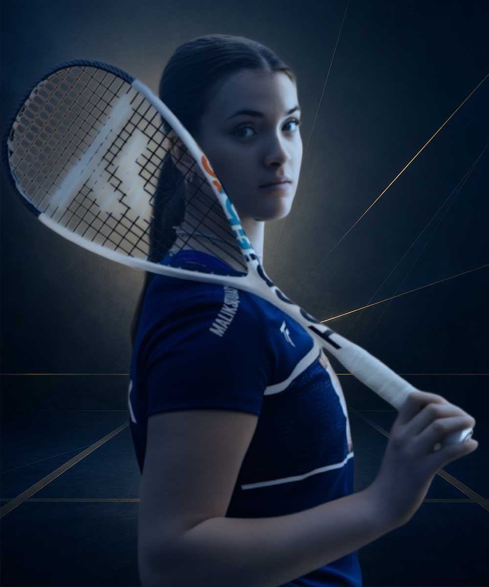 Female squash player