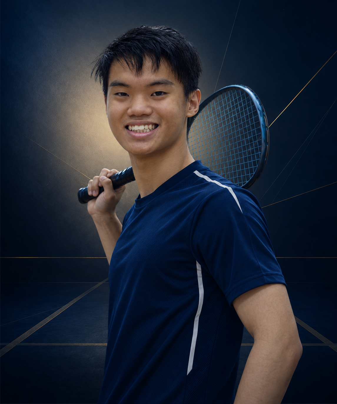 Male squash player