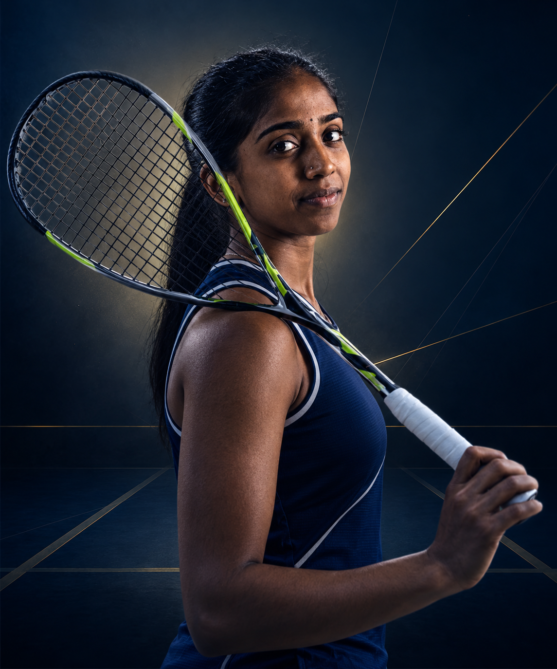 Female squash player